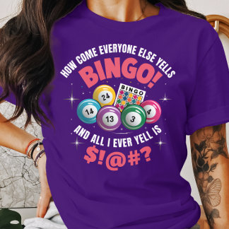 Grappig bingogame iedereen schreeuwt bingo t-shirt