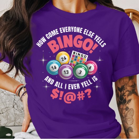 Grappig bingogame iedereen schreeuwt bingo t-shirt