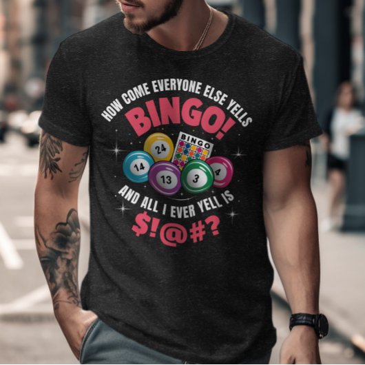 Grappig bingogame iedereen schreeuwt bingo t-shirt