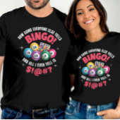 Grappig bingogame iedereen schreeuwt bingo t-shirt