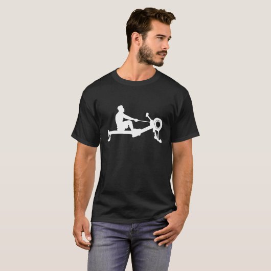 Grappig binnen roeien machine workout roeier cadea t-shirt (Voorkant volledig)