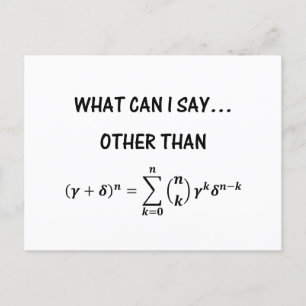 Grappig Binomial Theorem STEM Wiskunde Science Hum Briefkaart