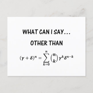 Grappig Binomial Theorem STEM Wiskunde Science Hum Briefkaart