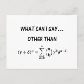 Grappig Binomial Theorem STEM Wiskunde Science Hum Briefkaart (Voorkant)