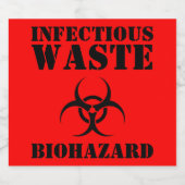 Grappig Biohazard Infectieus afval Halloween Bier Etiket (Enkel label)