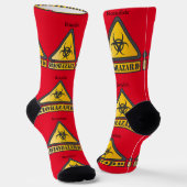 Grappig Biohazard WaarschuwingsbordThunder_Cove Sokken (Gebogen)