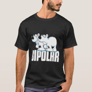 Grappig bipolair Beer verdrietig en blij T-shirt