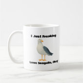 Grappig Bird Lover Gift, Schattigee Zeemeeuw Mok v (Links)