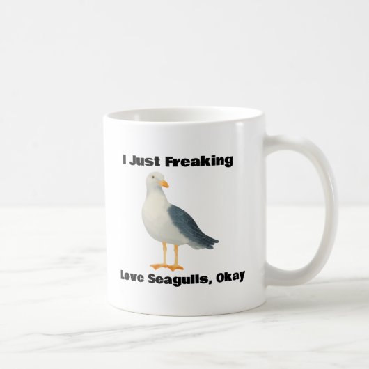 Grappig Bird Lover Gift, Schattigee Zeemeeuw Mok v (Rechts)