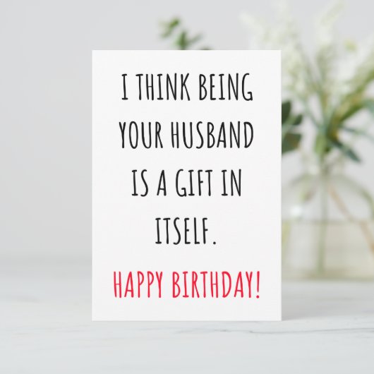 Grappig Birthday kaart voor haar, vrouw, vrouwen. (Staand voorkant)