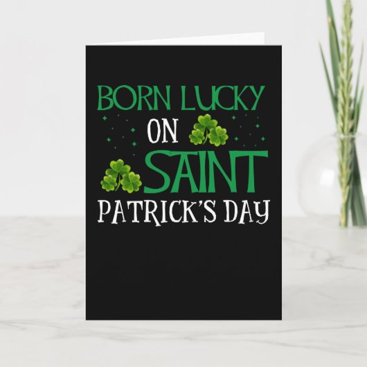 Grappig Birthday Lucky op Saint Patrick's Day Kaart (Voorkant)