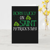 Grappig Birthday Lucky op Saint Patrick's Day Kaart (Gele Bloem)
