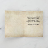 Grappig , Birthday - mijn lippen zijn verzegeld Kaart (Binnen)