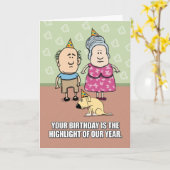 Grappig Birthday: Niet echt partijdige mensen Kaart (Gele Bloem)