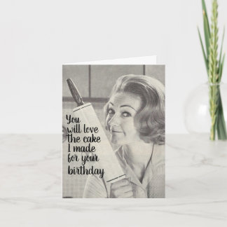 Grappig Birthday. Rolling Pin gevaarlijk. Kaart