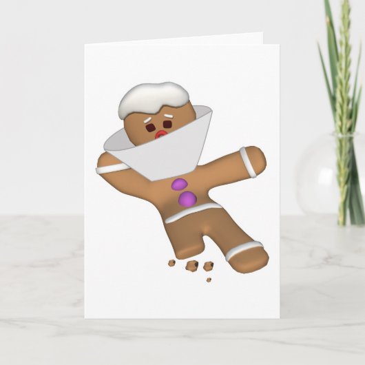 Grappig Bit Himself Gingerbread Man Feestdagen Kaart (Voorkant)