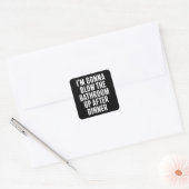 Grappig Blaas De Badkamer Humor Ongepast Vierkante Sticker (Envelop)