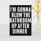 Grappig Blaas De Badkamer Volwassen Humor Ongepast Kaart (Gele Bloem)