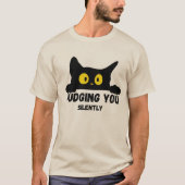 Grappig Black Cat Meme T-shirt - Perfect voor katt (Voorkant)
