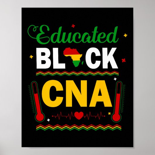 Grappig Black History Month Opgeleide Black Can Nu Poster (Voorkant)