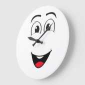 Grappig Black Wall Klok-Schattigee Cartoon Gezicht Grote Klok (Hoek)