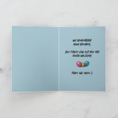 Grappig Blauw Aangepaste Foto Verjaardag Kaart Gro (Binnen)