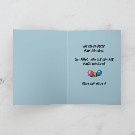 Grappig Blauw Aangepaste Foto Verjaardag Kaart Gro (Binnen)