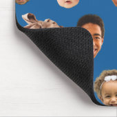 Grappig Blauw Custom Dad van 3 Kinder Foto Muismat (Hoek)