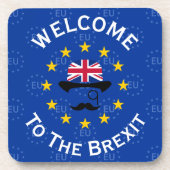 Grappig Blauw Geel Europese Unie Brexit Art Bier Onderzetter (Voorkant)