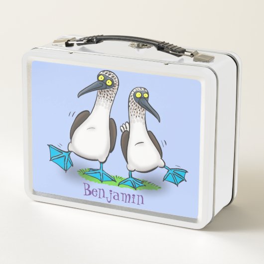 Grappig blauw gefundeerde foto van de cartoon van  (Achterkant)