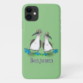 Grappig blauw gefundeerde foto van de cartoon van  Case-Mate iPhone case (Achterkant)