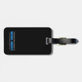 Grappig blauw Haal je handen van mijn tas Bagagelabel (Achterkant horizontaal)