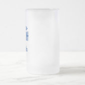 Grappig blauw kan deze bierovers niet aanraken Dri Matglas Bierpul (Center)