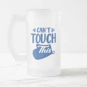 Grappig blauw kan deze bierovers niet aanraken Dri Matglas Bierpul