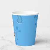 Grappig Blauw Monster Gezicht Partij Papier Cups Papieren Bekers (Achterkant)