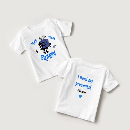 Grappig blauw nummer drie