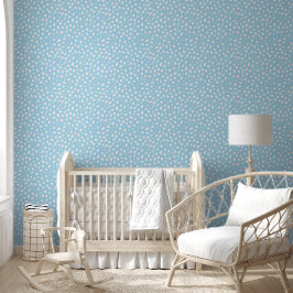 Grappig blauw-wit patroon behang
