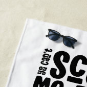 Grappig blauw zuster typografie bedankt je modern strandlaken (In situ)