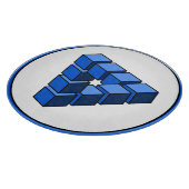 Grappig blauw zwart onmogelijk driehoek blokken snijplank (Hoek)