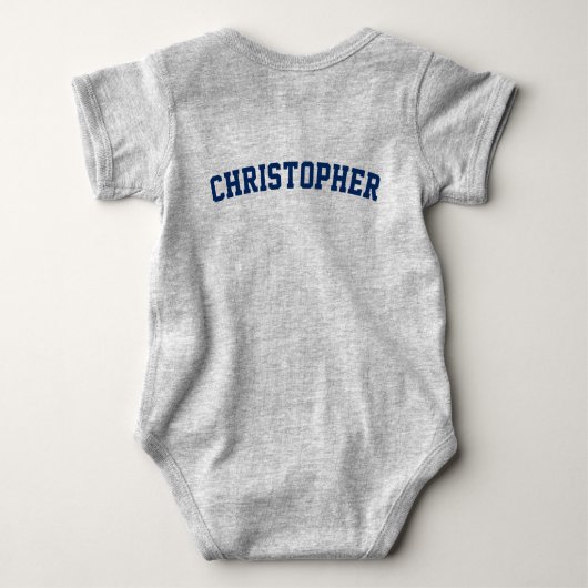 Grappig Blauw Zwart Speelgoed Blokken Driehoek Vec Romper (Achterkant)