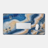 Grappig Blauwe Agaat Monsterpatroon Bureaumat (Keyboard & Muis)
