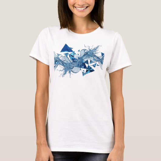 Grappig Blauwe WATER FLOW Shirt Ontwerp (Voorkant)