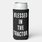 Grappig "Blessed in the Taxi" zwart-wit Seltzer Blikjeskoeler (Seltzer Achterkant)