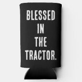 Grappig "Blessed in the Taxi" zwart-wit Seltzer Blikjeskoeler (Achterkant)