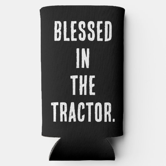 Grappig "Blessed in the Taxi" zwart-wit Seltzer Blikjeskoeler (Achterkant)