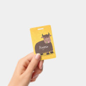 Grappig blij dat ik gras cartoon zie eten badge (Handheld)