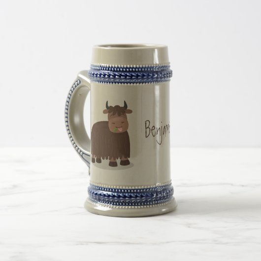 Grappig blij dat ik gras cartoon zie eten bierpul (Voorkant links)