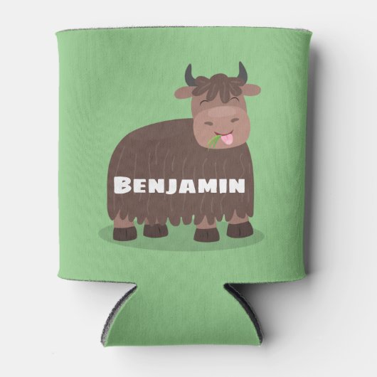 Grappig blij dat ik gras cartoon zie eten blikjeskoeler (Voorkant)