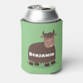 Grappig blij dat ik gras cartoon zie eten blikjeskoeler (Blikje Achterkant)