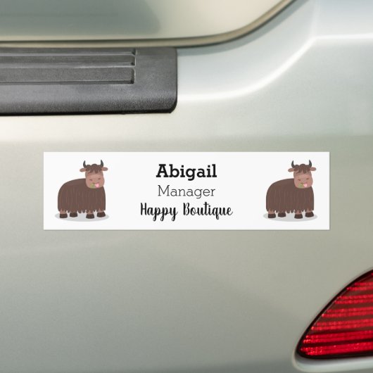 Grappig blij dat ik gras cartoon zie eten bumpersticker (Op auto)